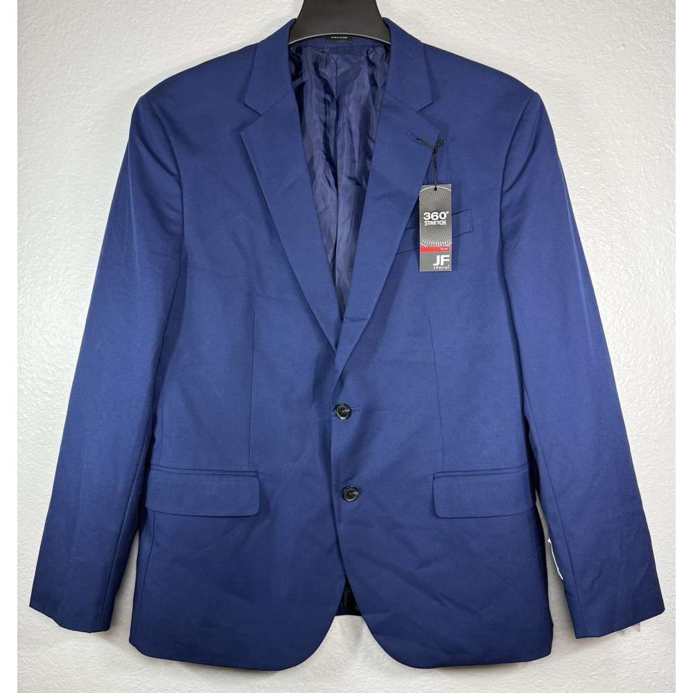 J. Ferrar Bright Blue 360 Stretch slim-fit suit jacket Size 42 SH NEW